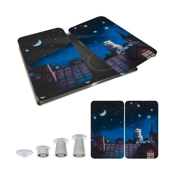 Капаци за печка в комплект от 2 броя от закалено стъкло 30x52 cm - Maximex-image-2