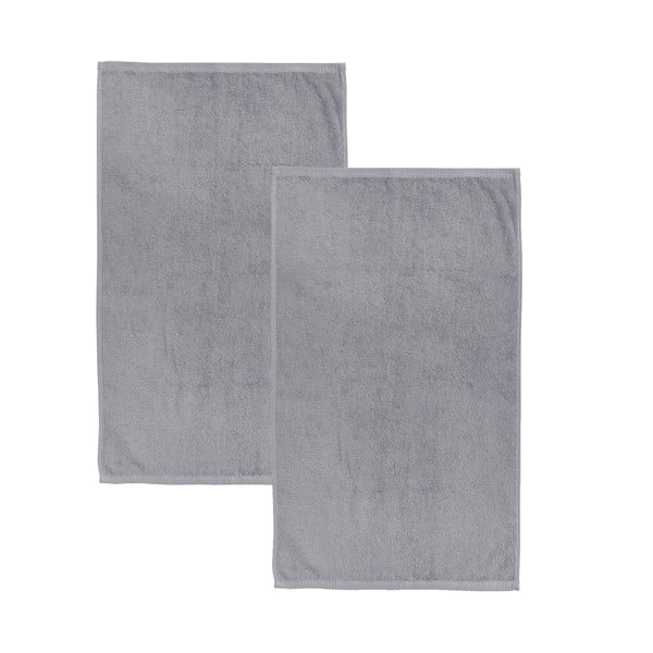 Сиви бързосъхнещи памучни хавлиени кърпи от тери в комплект от 2 бр. 90x140 cm Quick Dry – Catherine Lansfield