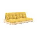 Жълт разтегателен диван от велур 196 cm Base – Karup Design