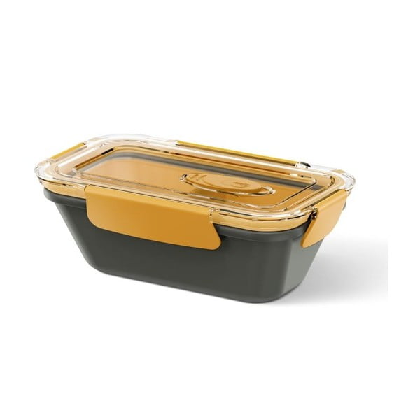 Box na jídlo Rectangular Black/Orange, 0,5 l