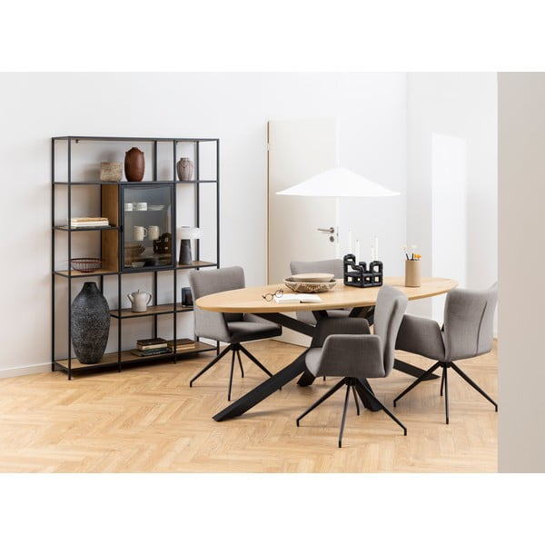 Сиви тапицирани трапезни столове в комплект 2 бр. Laura – Actona-image-2