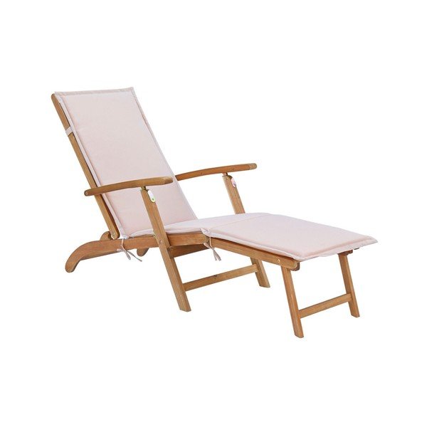 Bílé  zahradní lehátko z akátového dřeva SOB Garden