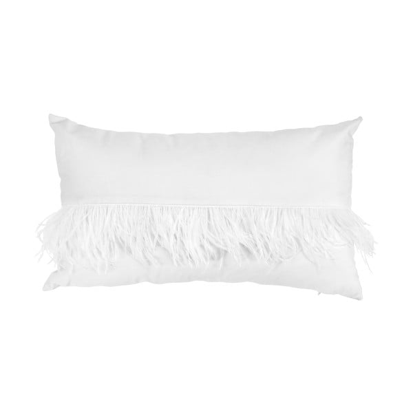 Бяла възглавница с пера Пера, 50 x 30 cm - Miss Étoile
