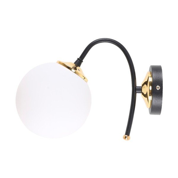 Черно-бяла стенна лампа ø 15 cm Yoyo - Squid Lighting