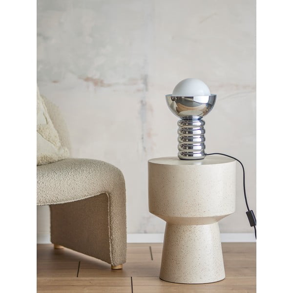 Настолна лампа в сребрист цвят със стъклен абажур (височина 32 cm) Spike – Bloomingville-image-1