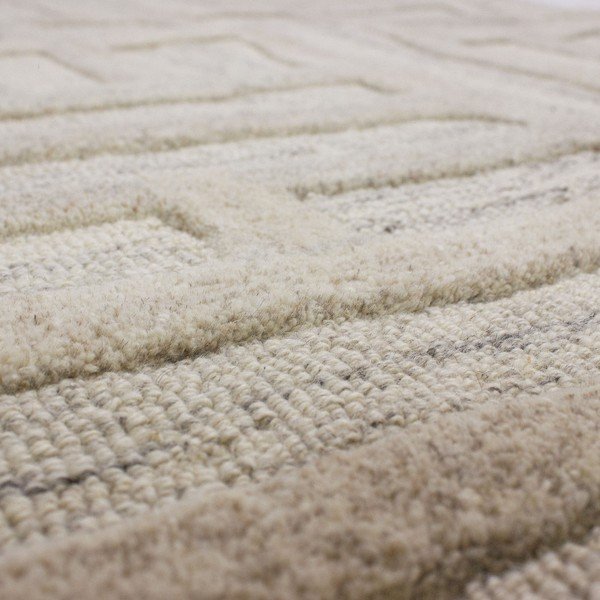 Сиво-бежов ръчно изработен вълнен килим 160x230 cm Elva  – Flair Rugs-image-4