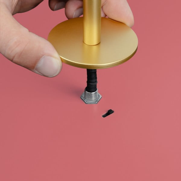 Розово метално LED затъмняващо се висящо осветително тяло с метален абажур ø 31 cm Asteria Plus – UMAGE-image-1