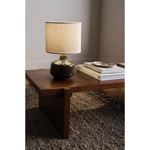 Кафява/кремава керамична настолна лампа (височина 29 cm) Laila – Jotex-image-1