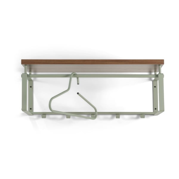 Кафява/сиво-зелена метална стенна закачалка с рафт 70 cm Rex – Spinder Design-image-2
