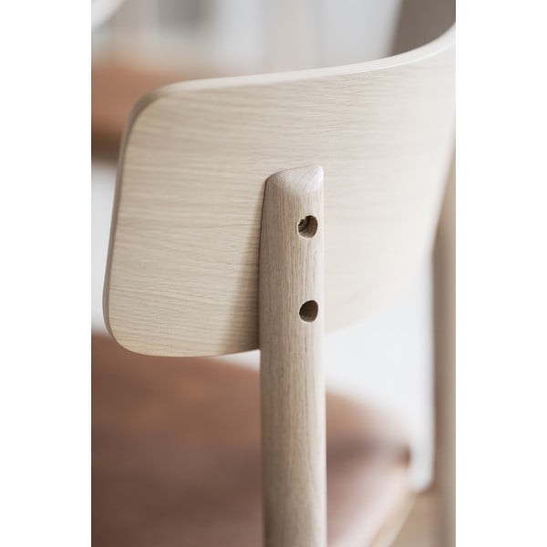 Кафяв коняк/естествени трапезни столове в комплект от 2 бр. от имитация на кожа Wolcott – Rowico-image-2