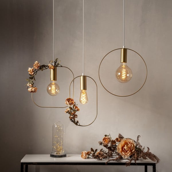 Висящо осветително тяло  в златист цвят Shape – Star Trading-image-1