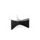 Черна кръгла масичка за кафе със стъклен плот 87x87 cm Madera – Umbra