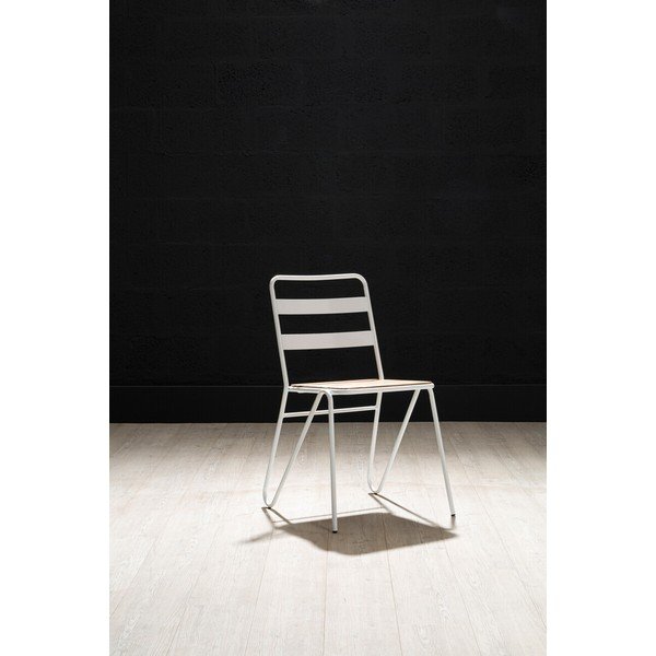 Бял/в естествен цвят трапезен стол от масивен бряст District – Premier Housewares-image-3