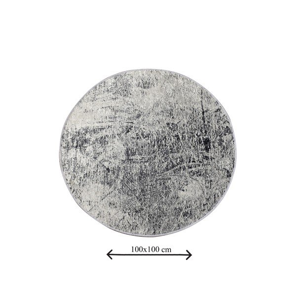 Сив килим за баня ø 100 cm Evidence – Foutastic-image-3