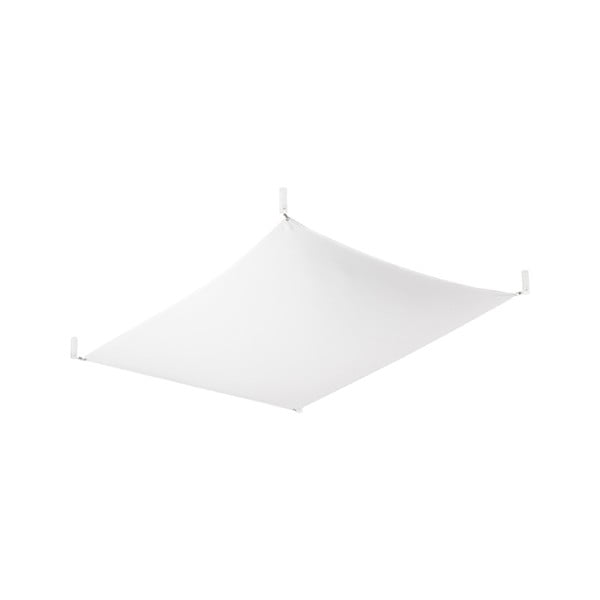 Бяло осветително тяло за таван с текстилен абажур 80x105 cm Viva – Nice Lamps