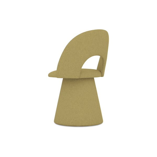 Тапициран трапезен стол в цвят горчица Kalo – Makamii-image-4