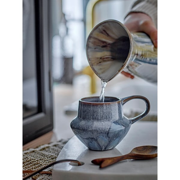 Светлосини глинени чаши в комплект от 4 бр. 300 ml Bessie – Bloomingville-image-3