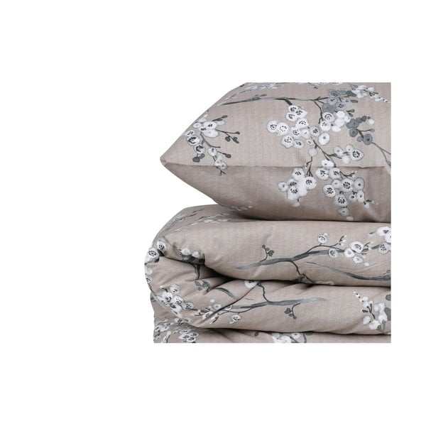 Кафяво двойно удължено спално бельо от памук Renforcé 240x220 cm Chicory – Mijolnir-image-3