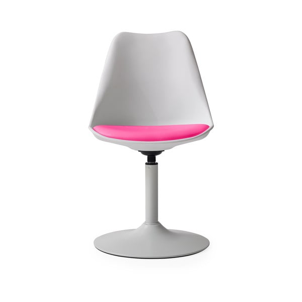 Бял трапезен стол с розова седалка Viva - Tenzo