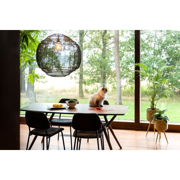 Черно висящо осветително тяло ø 70 cm Meezan – Dutchbone-image-4