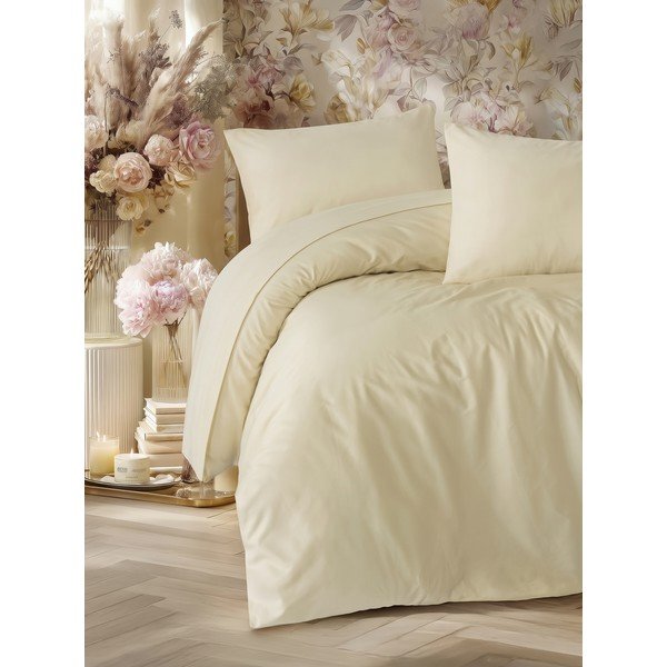 Бежово единично  спално бельо 200x140 cm Elegant  – Mijolnir