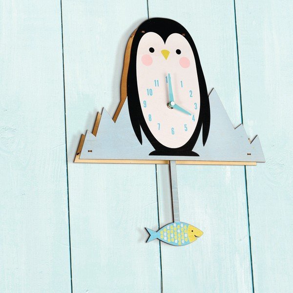 Dřevěné hodiny Rex London Milo The Penguin-image-4