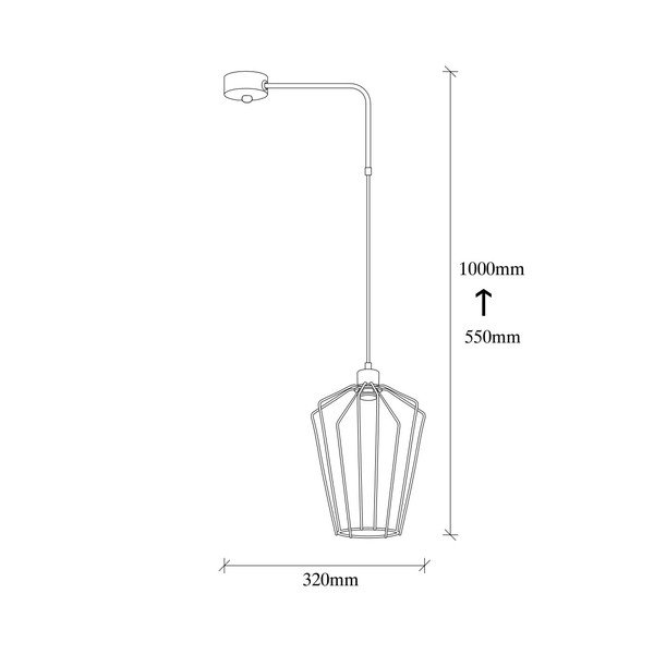 Černé kovové závěsné svítidlo Opviq lights Melina-image-3