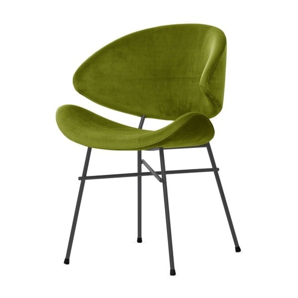 Зелен стол с черни крака Cheri - Iker