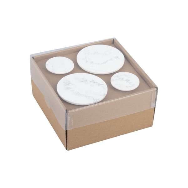 Комплект от 4 бели кукички Marble - PT LIVING-image-2