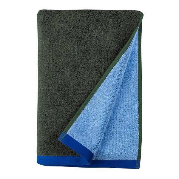 Тъмнозелена/синя кърпа от органичен памук от тери 50x90 cm Soft – Mette Ditmer Denmark