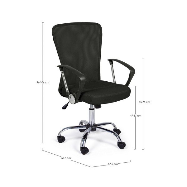 Черен тапициран офис стол Brisbane – Yes Everyday-image-3