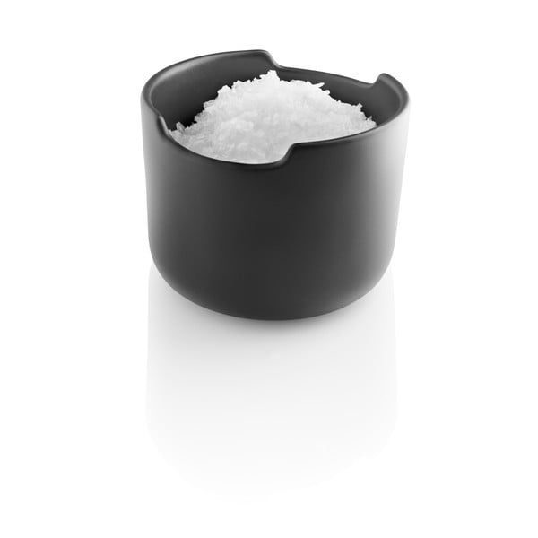 Буркан за сол от черен фаянс с дървен капак Nordic Nordic Kitchen - Eva Solo-image-3