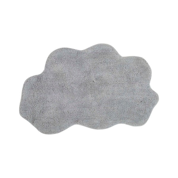 Сив памучен килим за баня Cloud - Foutastic