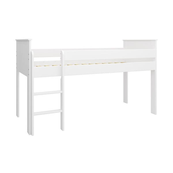 Бяло повдигнато детско легло 90x200 cm Alba - Tvilum-image-1