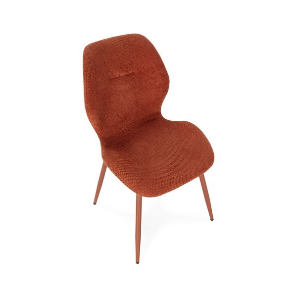 Теракотени тапицирани трапезни столове в комплект 4 бр. Ansu – Marckeric-image-3