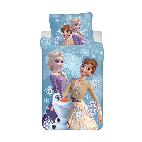 Единично  памучно детско спално бельо 140x200 cm Frozen – Jerry Fabrics