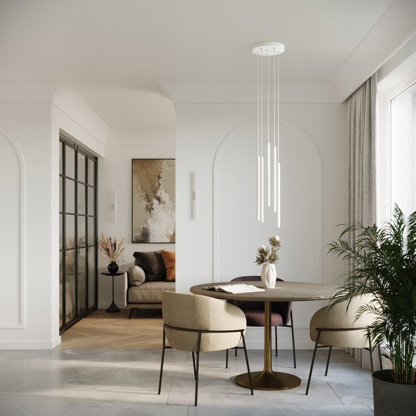 Бяло метално висящо осветително тяло ø 25 cm Fideus – Sollux-image-3