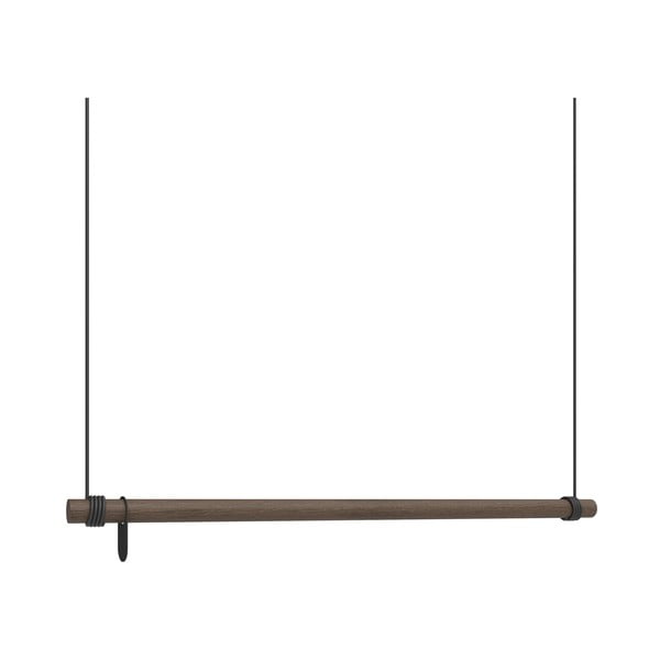 Кафява стенна закачалка от масивен дъб 110 cm Swing L – LIND DNA