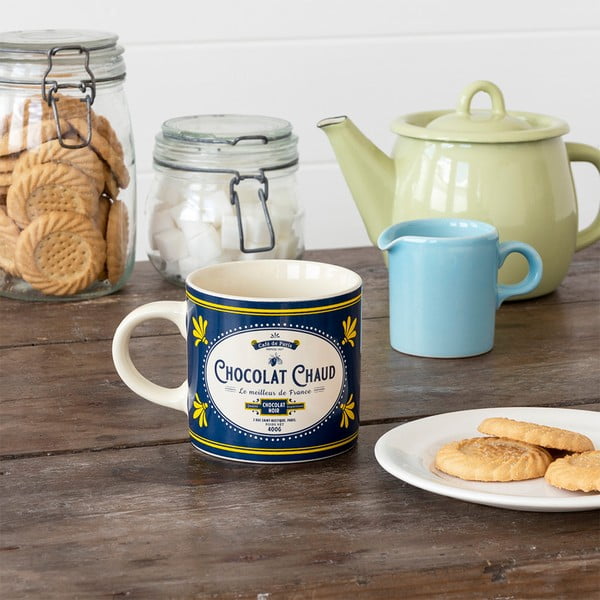 Тъмносиня/кремава керамична чаша 350 ml Chocolat Chaud – Rex London-image-1