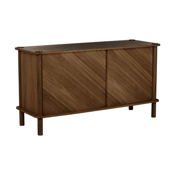 Кафяв скрин от масивен дъб с плъзгащи се врати 135x73,5x48 cm Italic – UMAGE-image-2