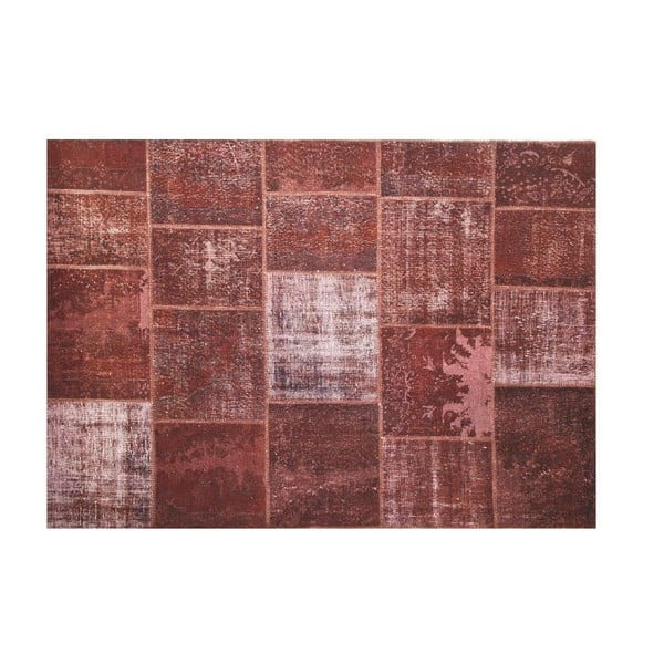 Vlněný koberec Allmode Brown Yan, 180x120 cm