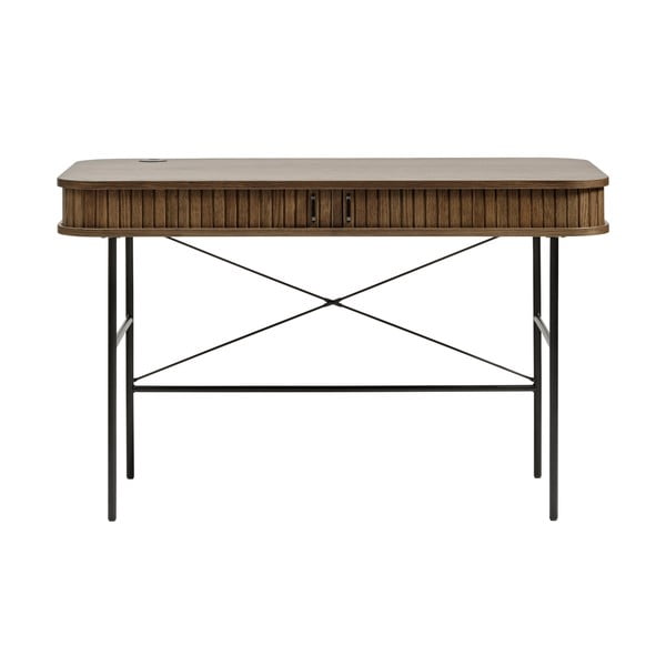 Работна маса от дъб 60x120 cm Nola - Unique Furniture-image-4