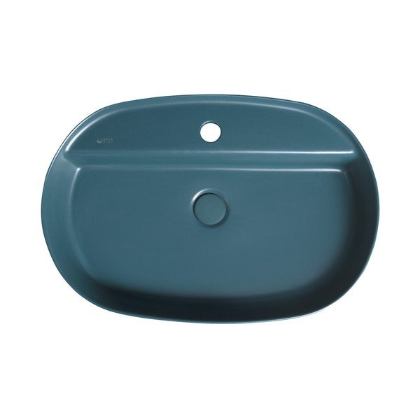 Керамична мивка в петролен цвят 60x40 cm Infinity Oval – Sapho-image-1