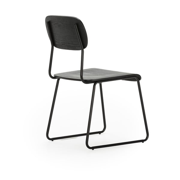 Черни трапезни столове в комплект от 2 бр. Aira – Marckeric-image-3