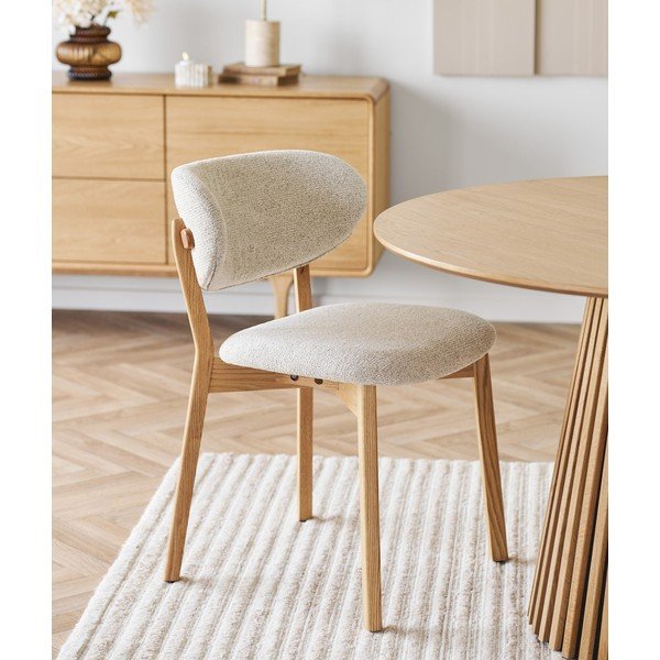 Бежов/в естествен цвят тапициран трапезен стол Dunkirk – House Nordic-image-1