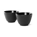 Sada 2 černých litinových hrnečků na čaj Bredemeijer Xilin, ⌀ 7,8 cm
