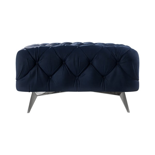 Тъмносиня кадифена табуретка Chelsea – Ropez-image-2