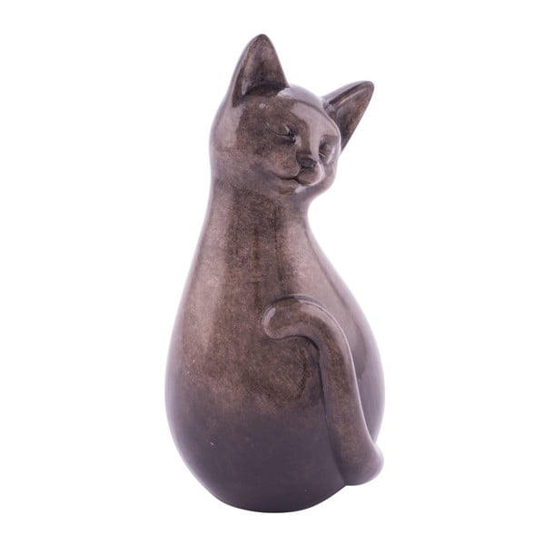 Кафява керамична декорация с мотив на котка Ego Dekor, 12 x 29 cm - Ego Dekor