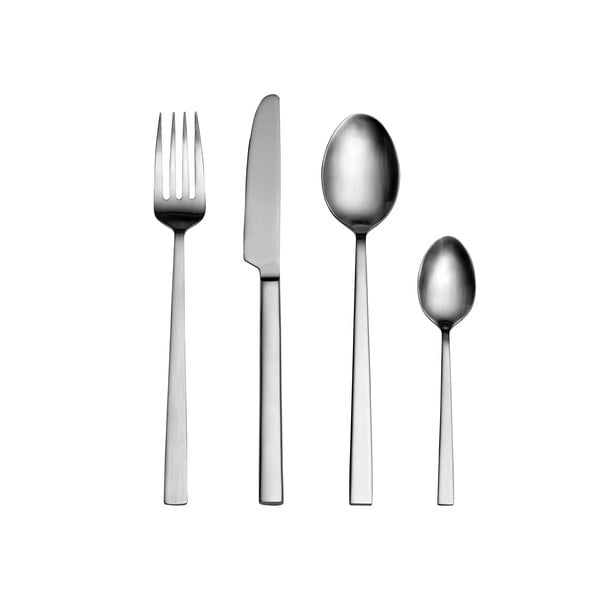 Стоманен прибори за хранене 16 бр. в матово сребрист цвят – Bitz