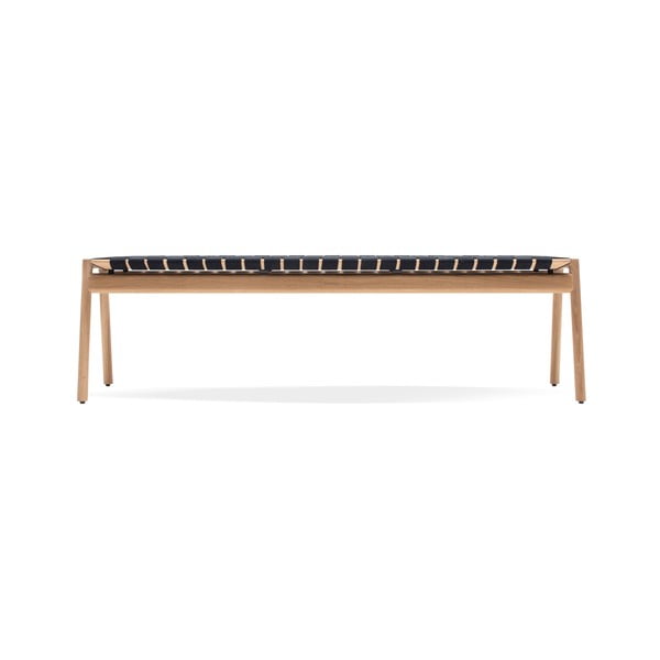 Пейка в черен/естествен цвят Klupa - Gazzda-image-2